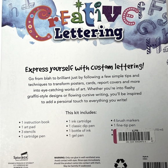 Spice Box CREATIVE LETTERING for YOUNG ARTISTS (Petit Picasso).  New! - Picture 9 of 15